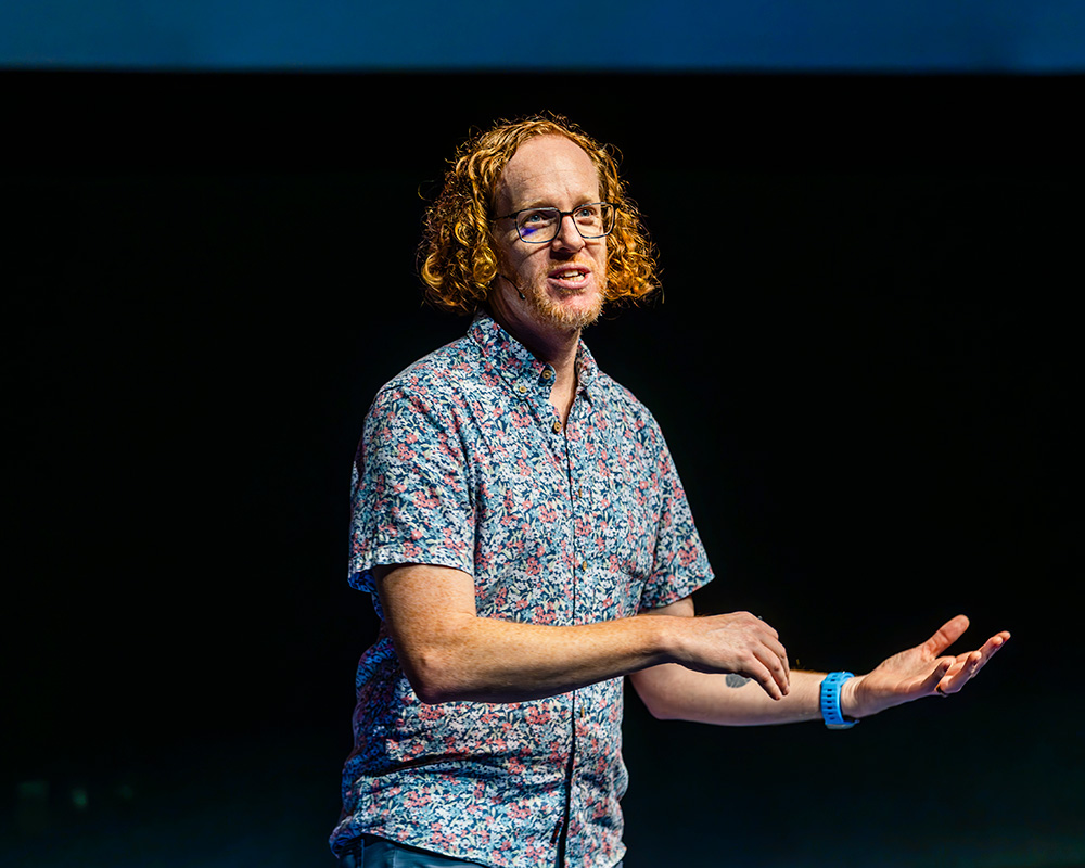 CEO, Robby Russell, speaking at SquiggleConf 2024